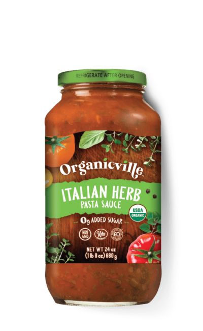Organicville Pasta Sauce with Herbs Wheel, 6-Pack, 24 Oz - Cozy Farm 