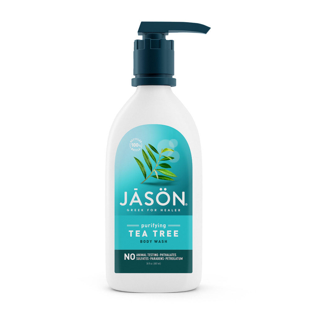 Jason Natural Body Wash - Antibacterial Tea Tree Oil - 16 Fl Oz - Cozy Farm 