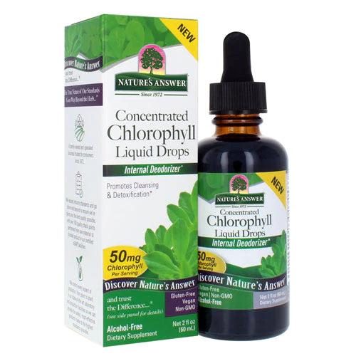Nature's Answer Chlorophyll Drops: Liquid Concentrate for Enhanced Energy and Detoxification (2 Fl Oz) - Cozy Farm 