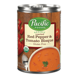 Pacific Foods Roasted Red Pepper Tomato Bisque (Pack of 12) 16.3 Oz - Cozy Farm 