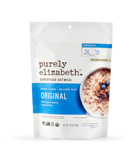 Purely Elizabeth Original Superfood Oats, Pack of 12 2-Ounce Bags - Cozy Farm 