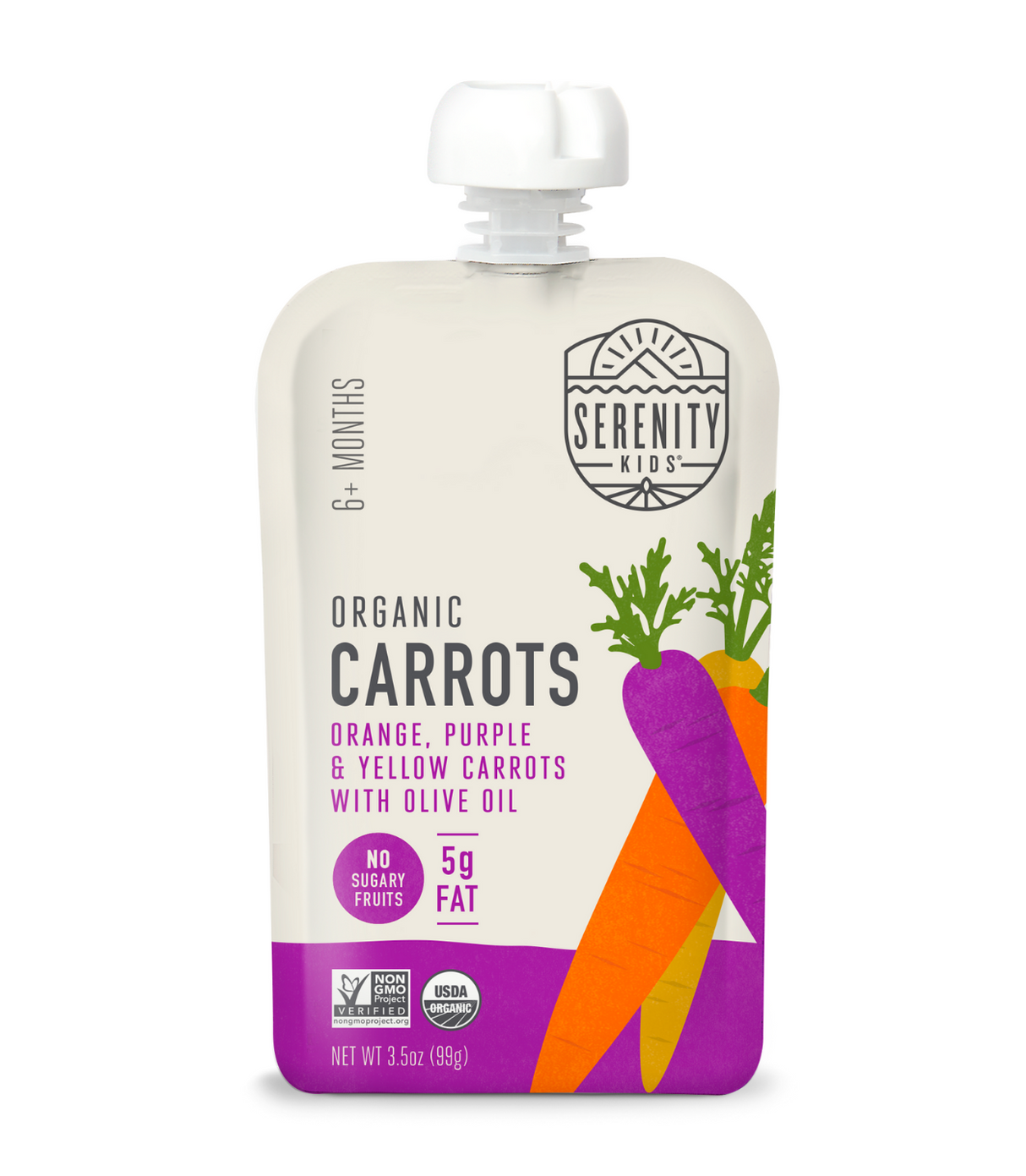 Serenity Kids Carrot Medley Pouch (Pack of 6 - 3.5 Oz) - Cozy Farm 