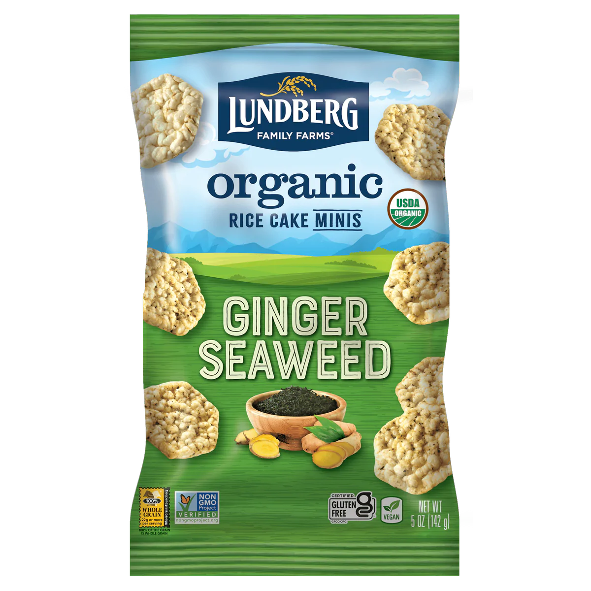 Lundberg Family Farms Mini Ginger Snaps Sweetened (6 Pack) - Cozy Farm 