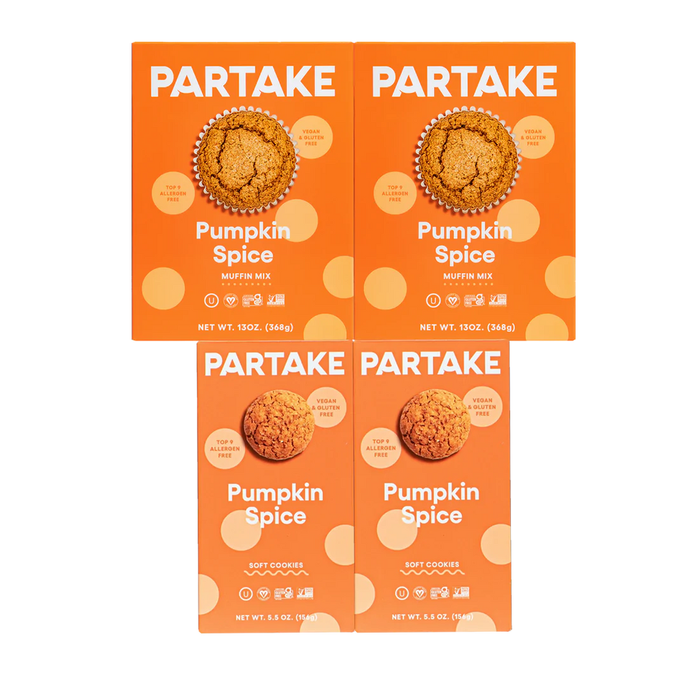 Partake Foods Pumpkin Spice Soft Baked Cookies, 5.5 Oz (Pack of 6) - Cozy Farm 