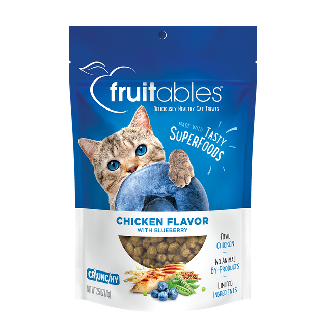 Fruitables Chicken & Blueberry Cat Treats (Pack of 10 - 2.5 Oz Each) - Cozy Farm 