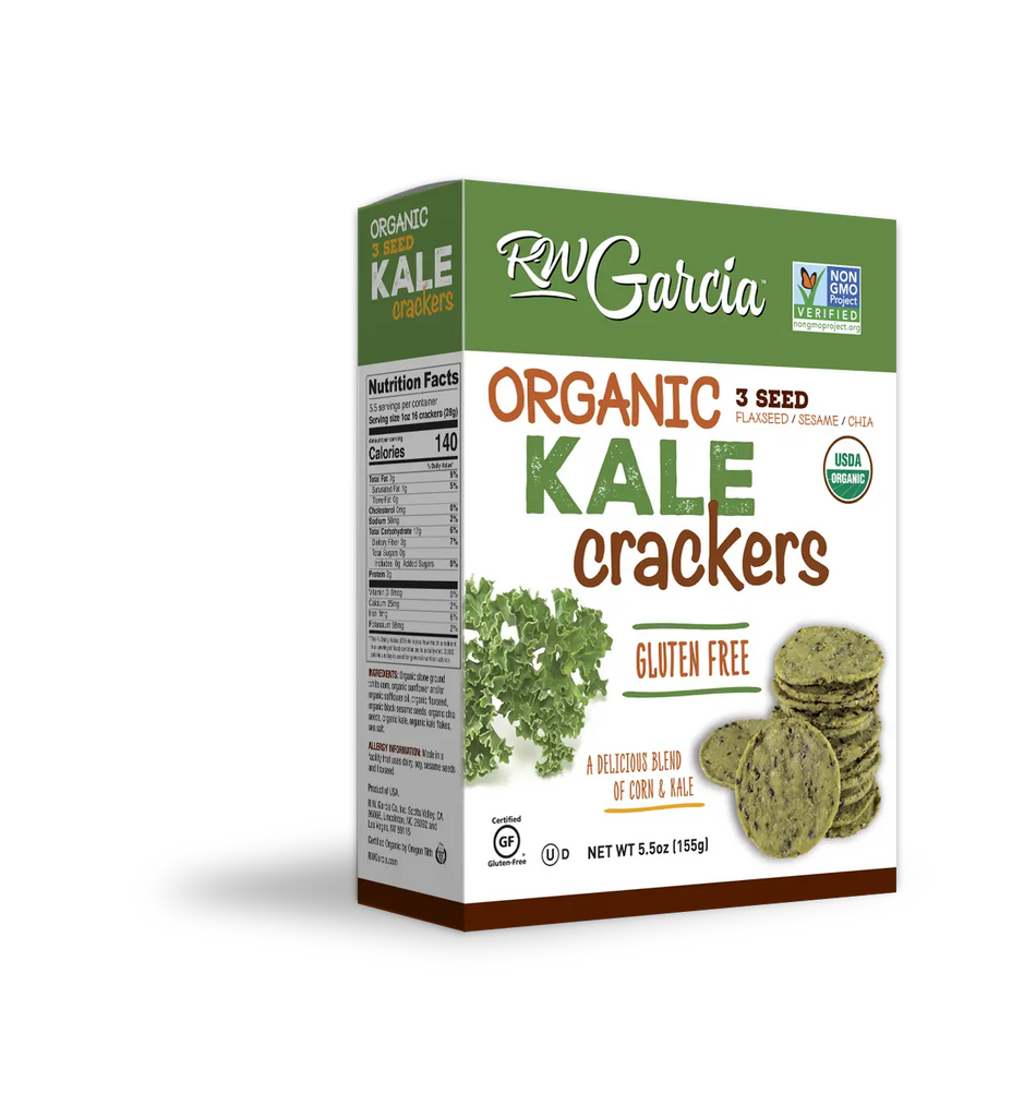R.W. Garcia - Crackers 3 Seed Kale (Pack of 6) 5.5 Oz - Cozy Farm 