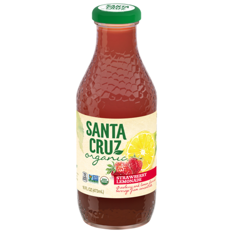 Santa Cruz Organic Strawberry Lemonade, 8-Pack of 16-oz. Bottles - Cozy Farm 