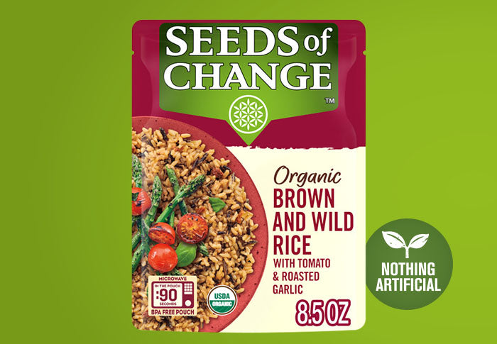 Seeds of Change (Pack of 12) Rice Brn Wild Tom Gar 8.5 Oz - Cozy Farm 