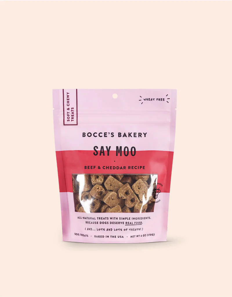 Bocce's Bakery - Dog Treats Say Moo Soft (Pack of 12-6oz) - Cozy Farm 