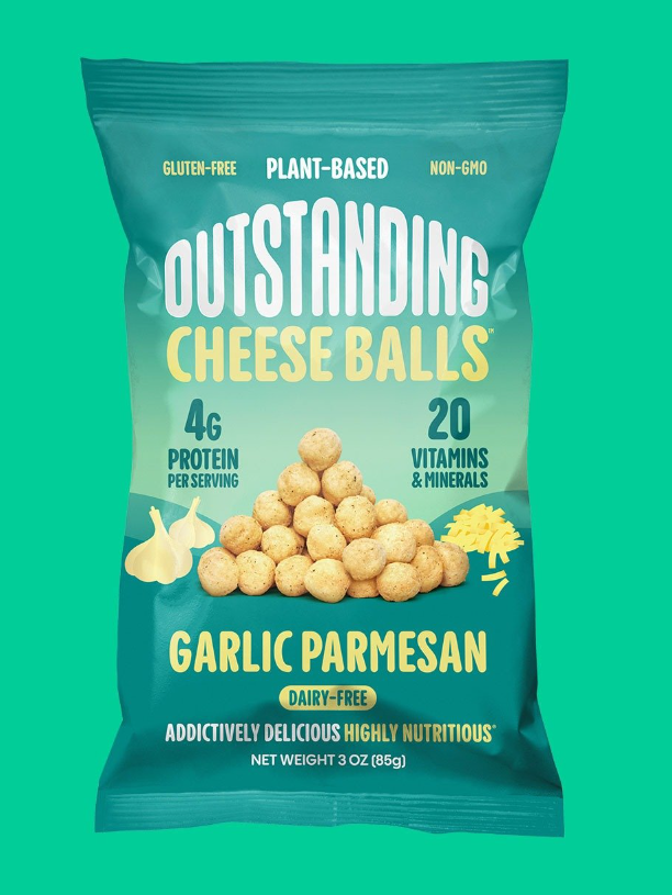 Outstanding Foods - Cheese Balls Garlic (Pack of 8-3 Oz) - Cozy Farm 