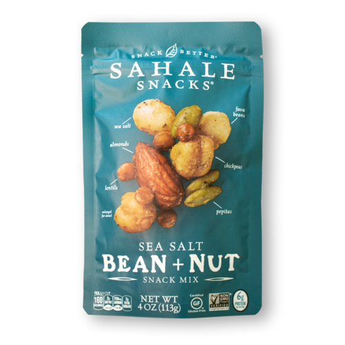 Sahale Snacks Sea Salt Bean+Nut Snack Mix 4 Oz Pack of 6 - Cozy Farm 