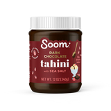 Soom Tahini Spread (Pack of 6-12oz) Dark Chocolate Sea Salt - Cozy Farm 