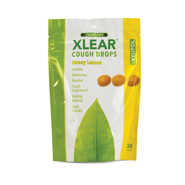 Xlear Honey Lemon Cough Drops, 30-Count - Cozy Farm 