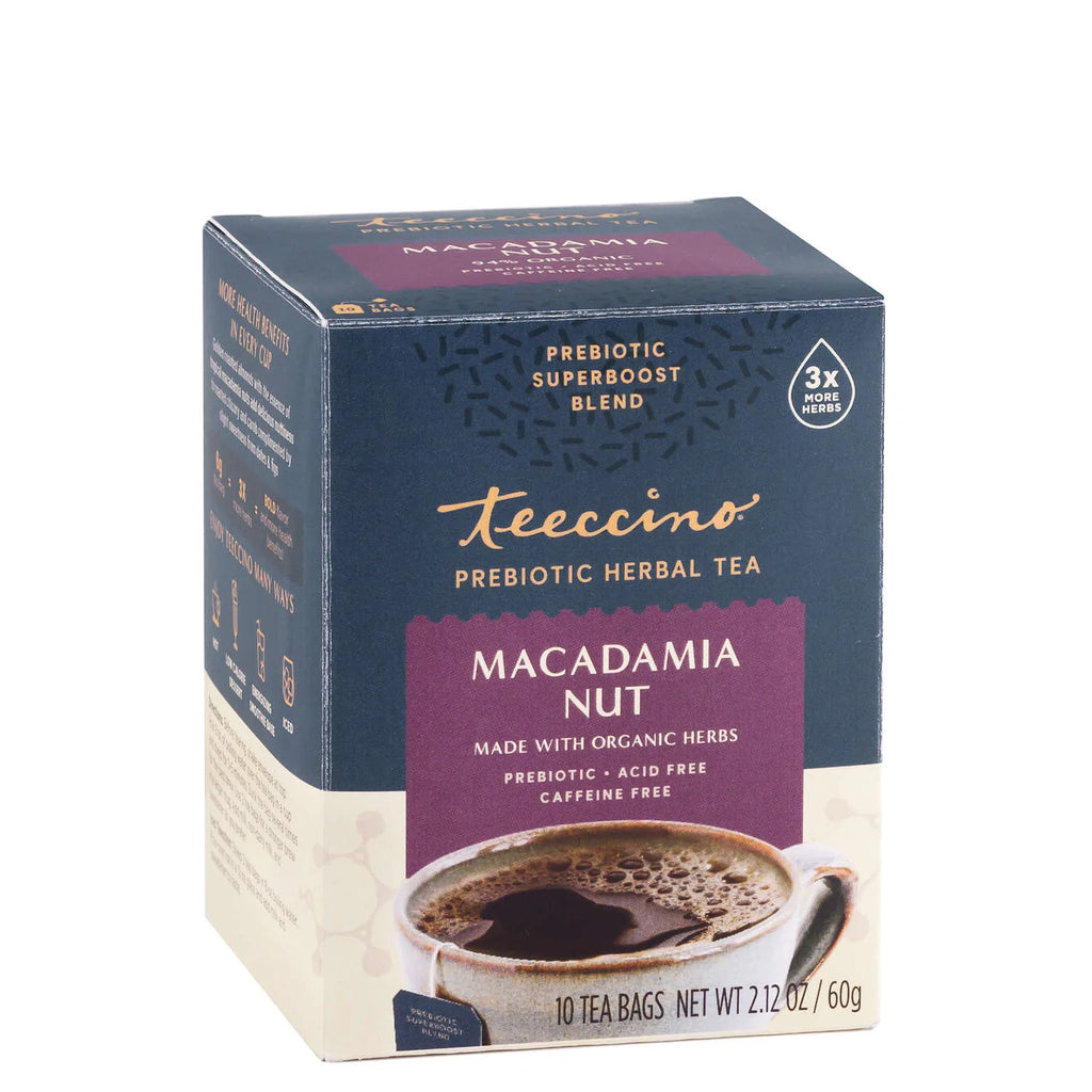 Teeccino - Tea Macadamia Nut Prebio (Pack of 6-10 Bags) - Cozy Farm 