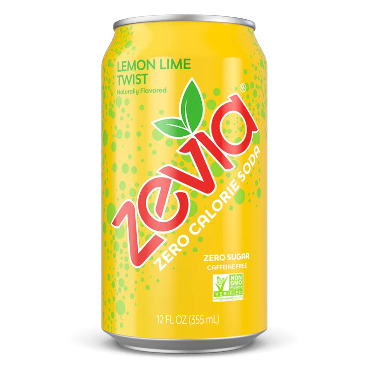 Zevia Zero Sugar Lemon-Lime Twist Soda, 12 Fl Oz (Pack of 12) - Cozy Farm 