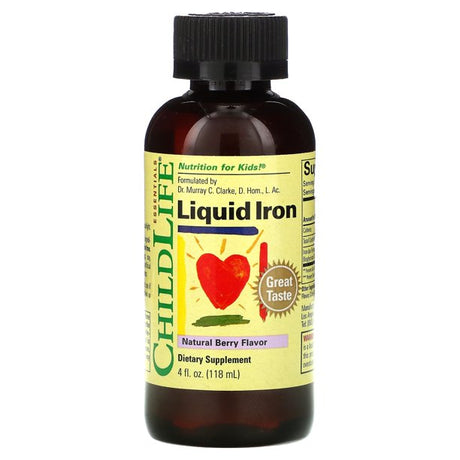 ChildLife Essentials Liquid Iron Supplement for Kids with Berry Flavor (4 Fl Oz) - Cozy Farm 