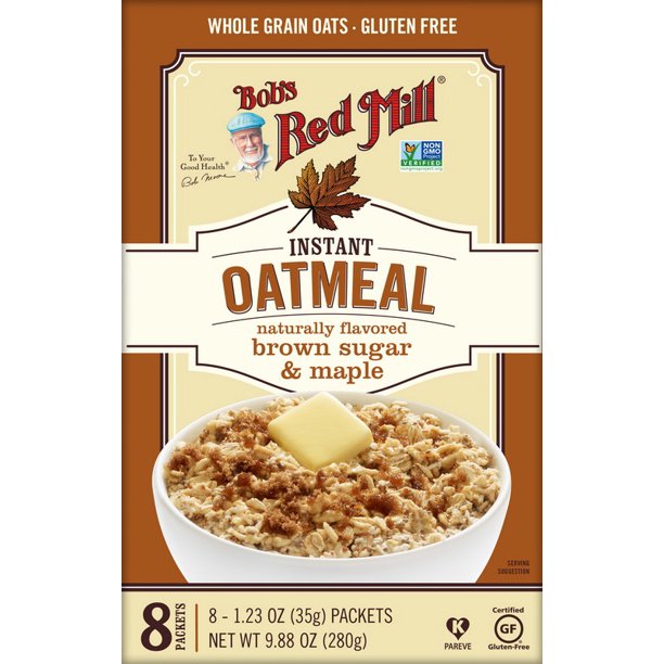 Bob's Red Mill - Instant Oatmeal Gluten Free (Pack of 4) Bsgr Maple - 9.88 Oz - Cozy Farm 