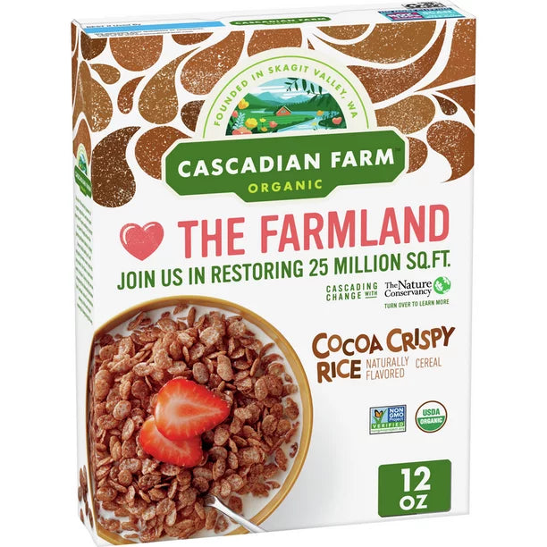 Cascadian Farm Creal Cocoa Crispy Rice, 12 Oz (Pack of 10) - Cozy Farm 