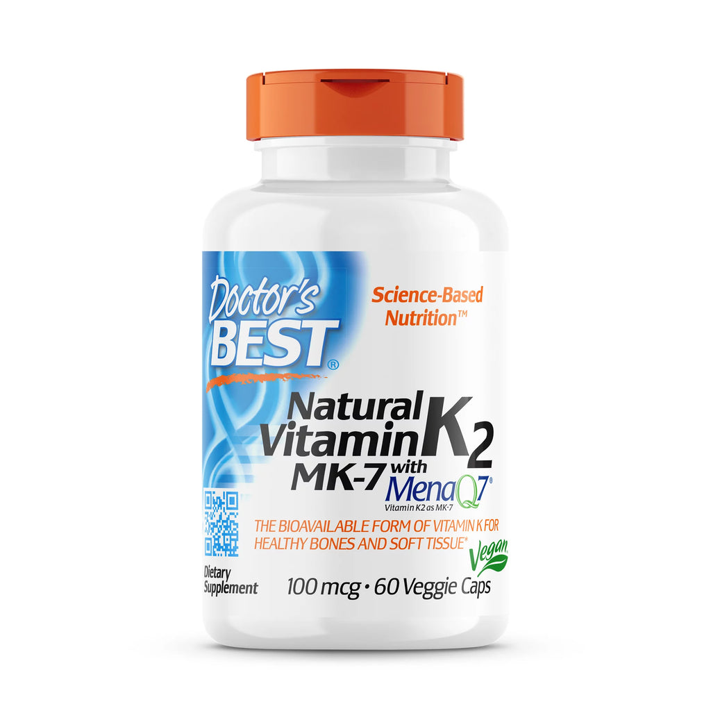 Doctor's Best Vitamin K2 MK-7 MenaQ7 100mcg (Pack of 60 Veggie Capsules) - Cozy Farm 