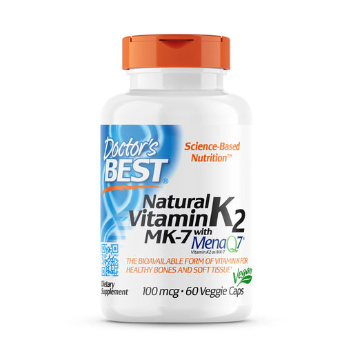 Doctor's Best Vitamin K2 MK-7 MenaQ7 100mcg (Pack of 60 Veggie Capsules) - Cozy Farm 