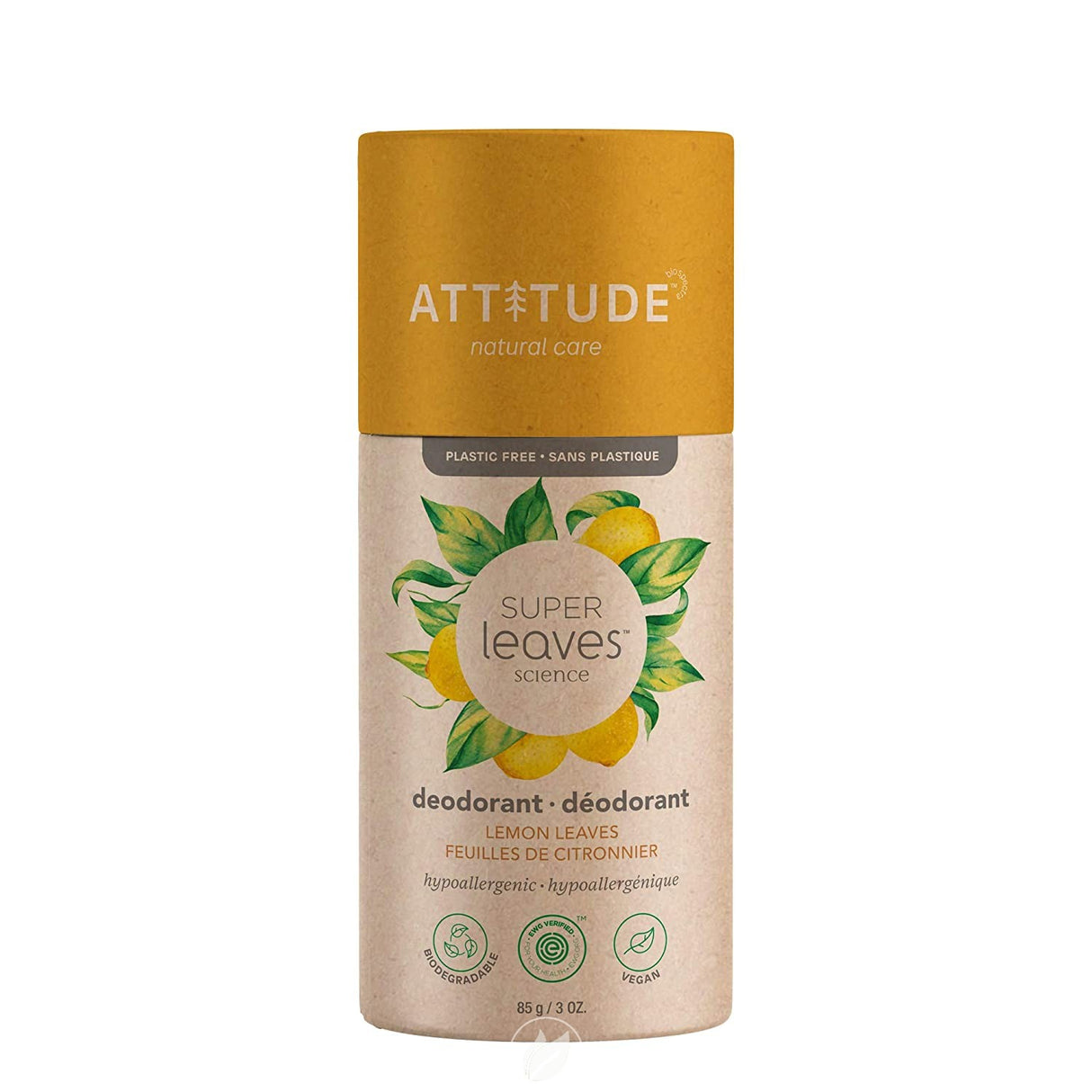 Attitude Natural Deodorant Spray, Lemon Scent, 3 Oz - Cozy Farm 