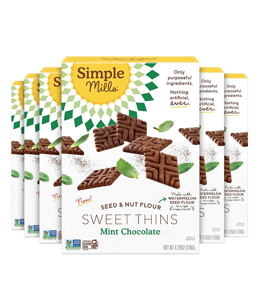 Simple Mills - Sweet Thins Chocolate Mint (Pack of 6) 4.25 Oz - Cozy Farm 