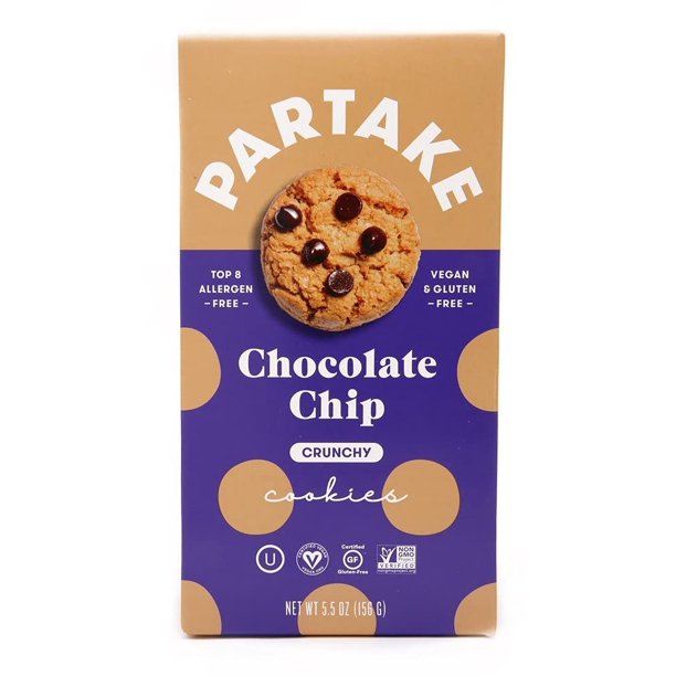 Partake Foods - Cookies Chocolate Chip (Pack of 6 5.5oz) - Cozy Farm 