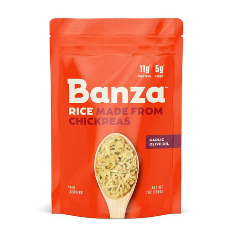 Banza Chickpea Rice Garlic & Olive Oil (Pack of 6 - 7 Oz) - Cozy Farm 