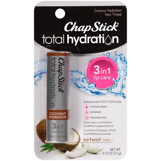 ChapStick Total Hydration Coconut Lip Balm - 0.12 Oz - Cozy Farm 