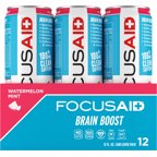 LifeAID FocusAid Watermelon Mint - Mental Focus & Clarity - 12 Fl Oz (Pack of 12) - Cozy Farm 