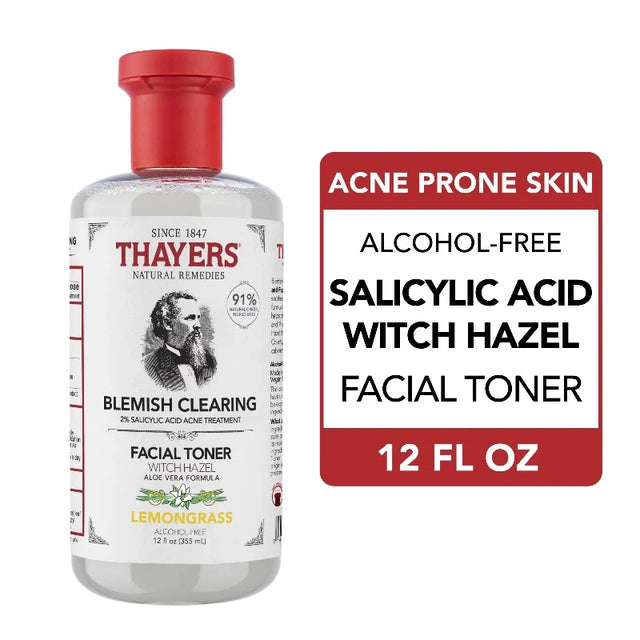 Thayers Blemish Lemon Witch Hazel Toner, 12 Fl Oz - Cozy Farm 