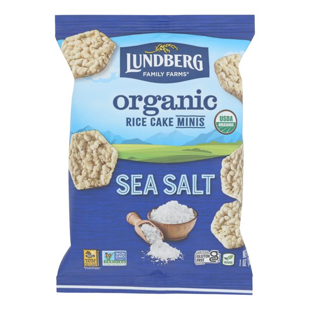 Lundberg Family Farms - Rice Cakes Mini Sea Salt - Case Of 24 - 1 Oz - Cozy Farm 