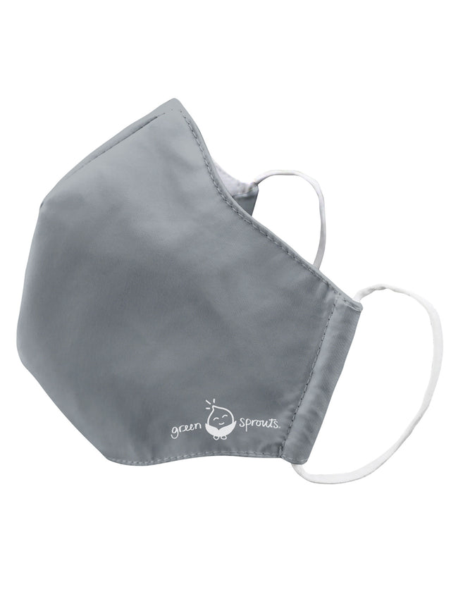 Green Sprouts Reusable Face Mask for Adults, Large, Gray - Cozy Farm 