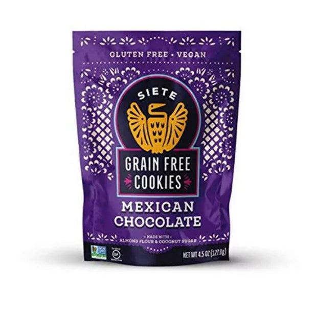 Siete Mexican Chocolate Cookies - 4.5 Oz (Pack of 10) - Cozy Farm 