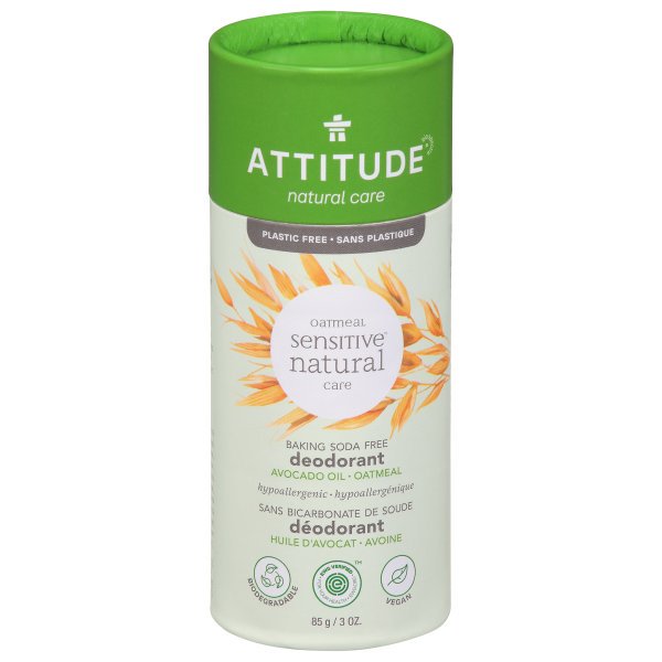 Attitude Deodorant for Sensitive Skin, Avocado Oil - 3 Oz - Cozy Farm 