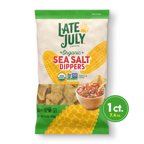 Late July Snacks - Tortilla Chips Dipper Sea Salt (Pack of 9) - 7.4 Oz - Cozy Farm 