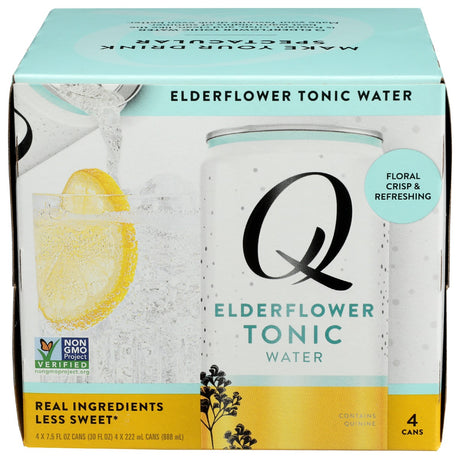 Q Drinks Tonic Water Elderflower (Pack of 6) 4/7.5 Oz - Cozy Farm 