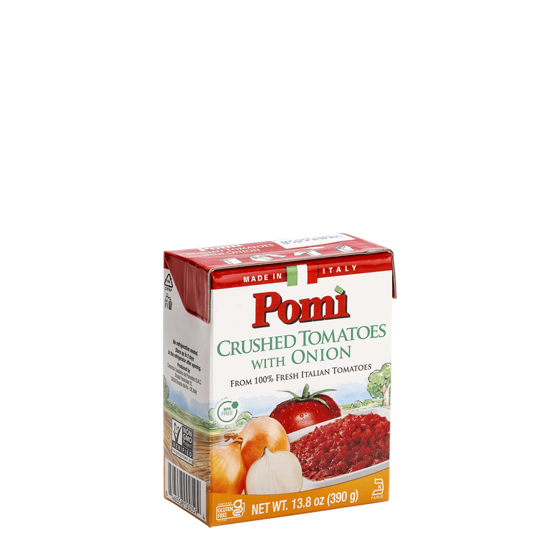 Pomi Tomatoes - Tomato Crushed with Onion (Pack of 12-13.8 Oz) - Cozy Farm 