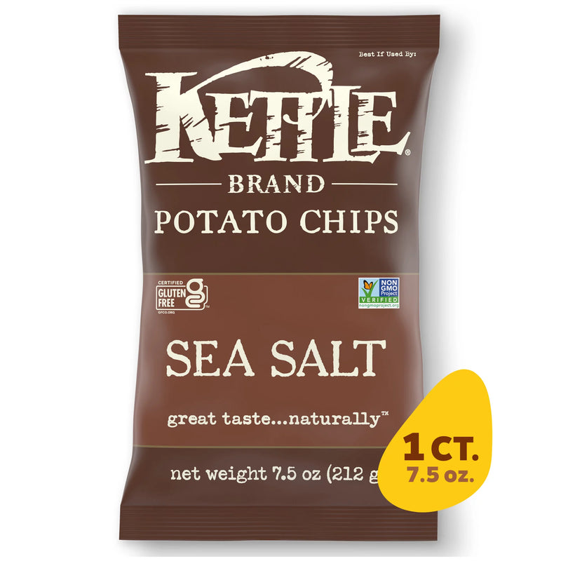 Kettle Brand Potato Chips Sea Salt (Pack of 12 - 7.5oz Bags) - Cozy Farm 