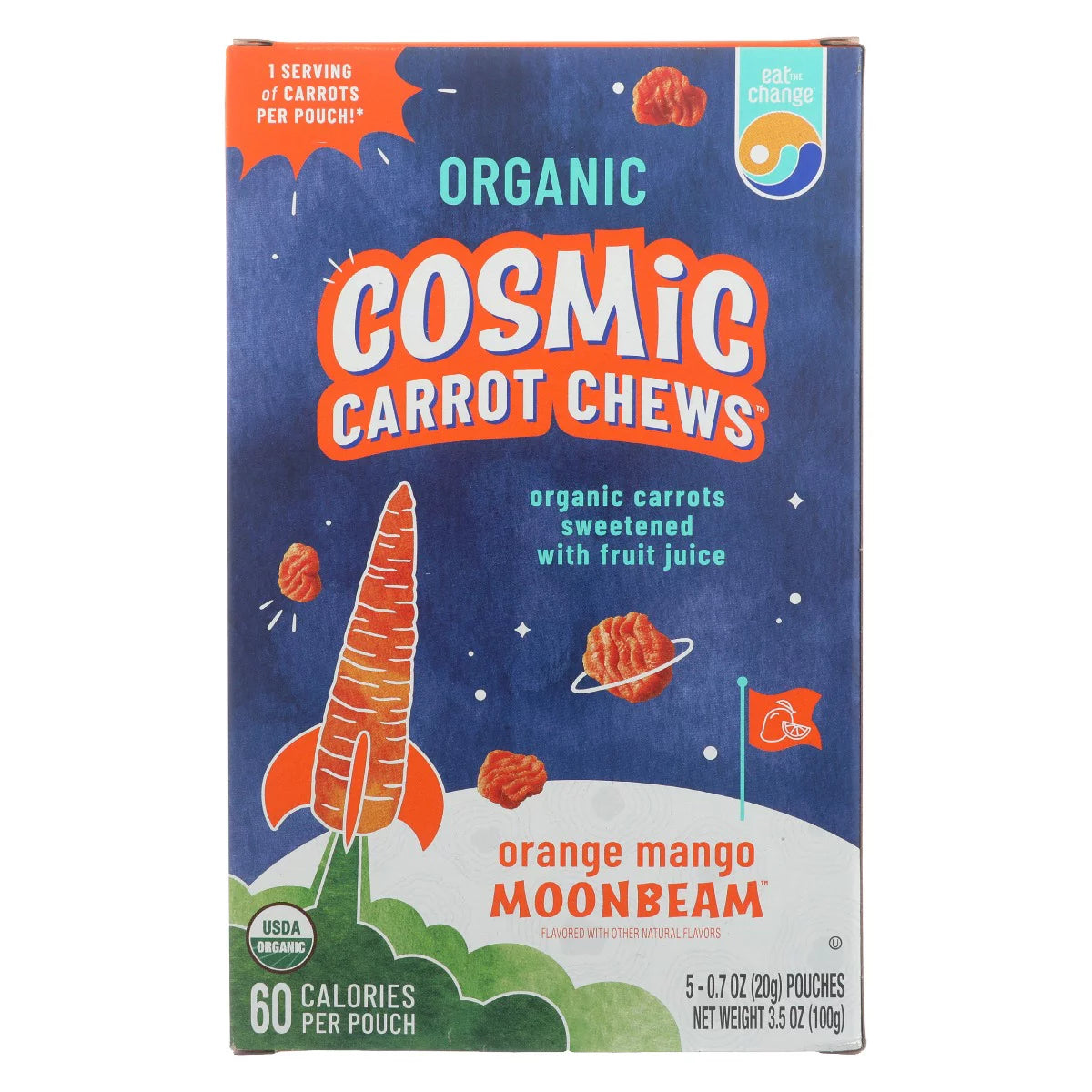 Eat The Change Carrot Chew Orang(e) Mango, 5/.7 Oz (Pack of 10) - Cozy Farm 