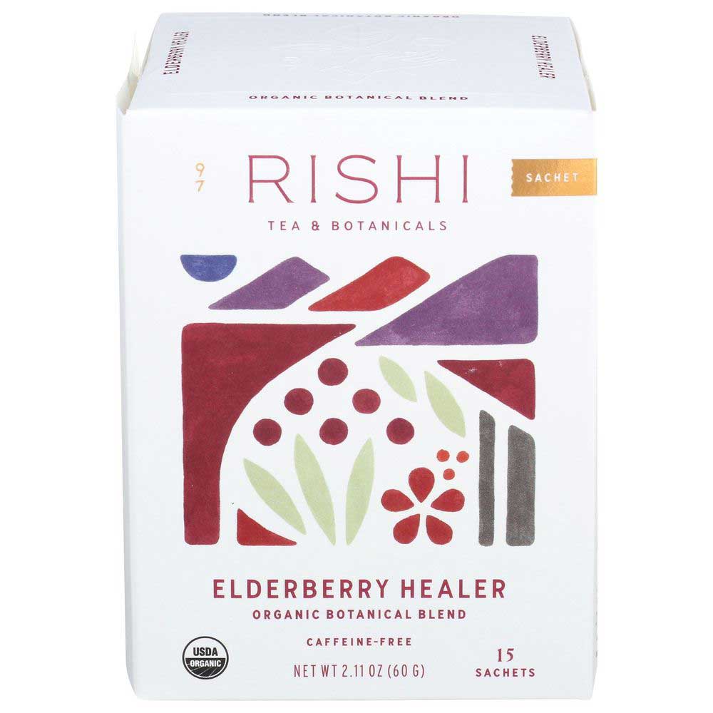 Rishi Tea Elderberry Healer (Pack of 6-15 Bags) - Cozy Farm 