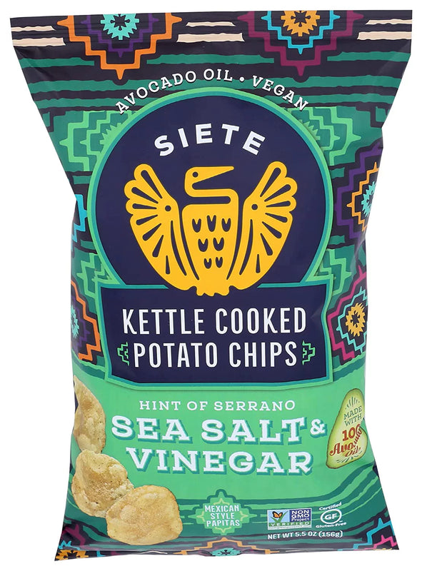 Siete Kettle Chip Sea Salt (Pack of 6 5.5oz) - Cozy Farm 