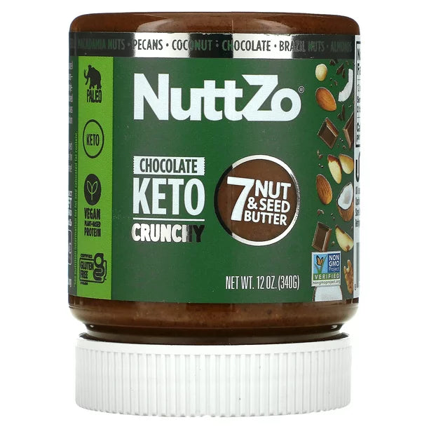 Nuttzo Keto Chocolate Crunchy Natural Spread (6 x 12 Oz) - Cozy Farm 