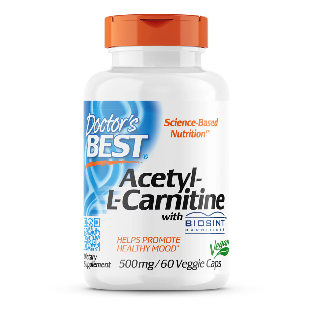 Doctor's Best Acetyl-L-Carnitine 500mg (Pack of 60 Vcaps) - Cozy Farm 