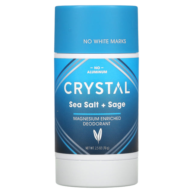 Crystal Deodorant Stick, Magnesium Sea Salt & Sage Scent - 2.5 Oz - Cozy Farm 