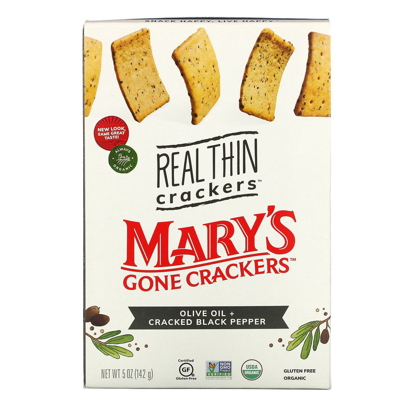 Mary's Gone Crackers - Raltham Crak Olivoilblpper, 6 - 5 Oz Packs - Cozy Farm 