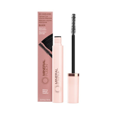 Mineral Fusion Ageless Volume Volumizing Mascara - Black - 0.3 Fl Oz - Cozy Farm 