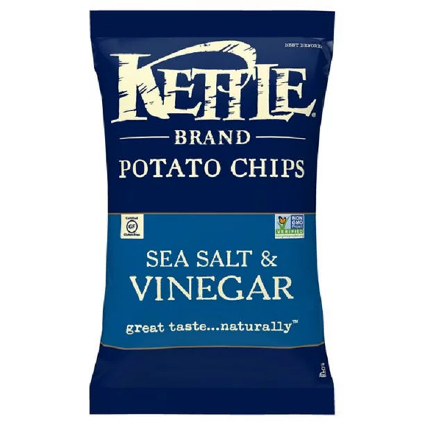 Kettle Brand Potato Chips Salt & Vinegar (Pack of 12) 7.5oz Bags - Cozy Farm 