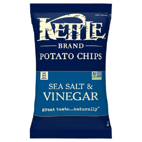 Kettle Brand Potato Chips, Salt & Vinegar, 7.5oz (Pack of 12) - Cozy Farm 