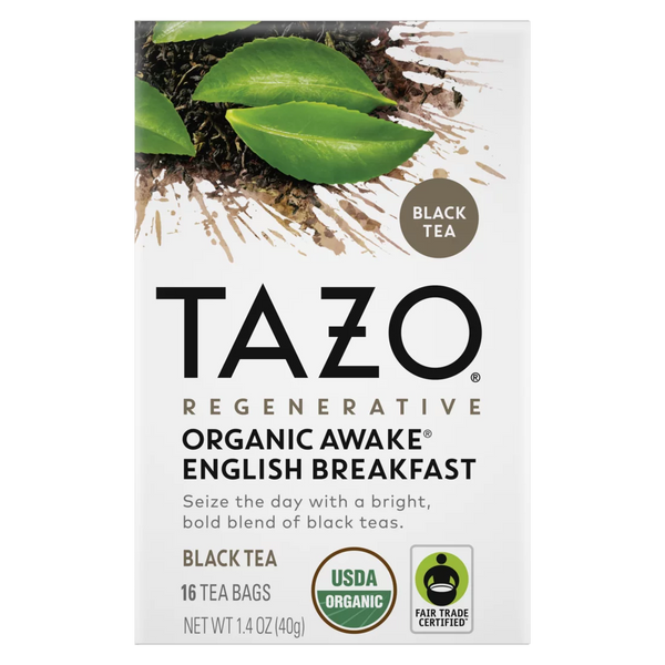 Tazo Tea Awake English Breakfast Black Tea, 16 Tea Bags (Pack of 6) - Cozy Farm 